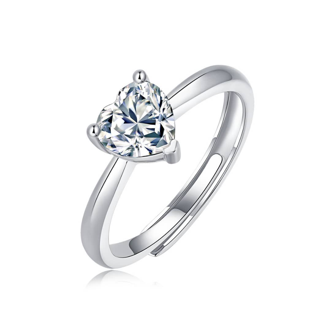 Inel Argint 925 Diamant Moissanite Mini Glamour - Cadoul Unic